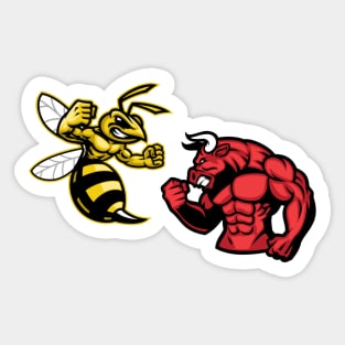 wasp vs red bull Sticker